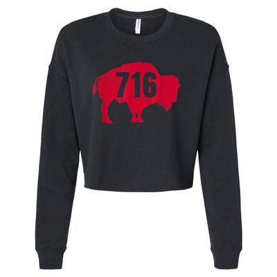 716 Area Code Buffalo New York BFLO WNY Cropped Pullover Crew