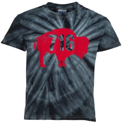 716 Area Code Buffalo New York BFLO WNY Kids Tie-Dye T-Shirt