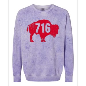 716 Area Code Buffalo Colorblast Crewneck Sweatshirt