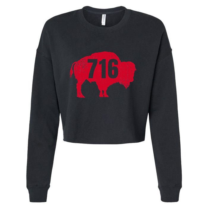 716 Area Code Buffalo Cropped Pullover Crew