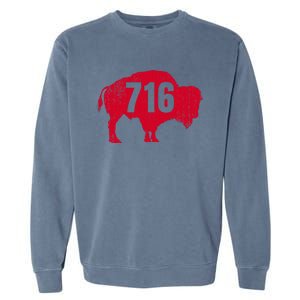 716 Area Code Buffalo Garment-Dyed Sweatshirt