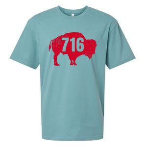 716 Area Code Buffalo Sueded Cloud Jersey T-Shirt