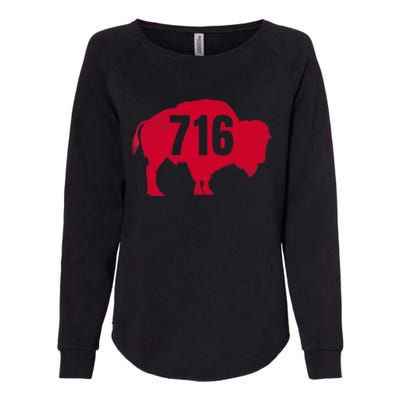 716 Area Code Buffalo New York Bflo Wny Meaningful Gift Womens California Wash Sweatshirt