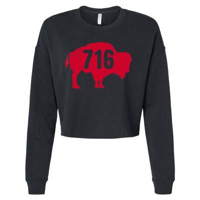 716 Area Code Buffalo New York Bflo Wny Meaningful Gift Cropped Pullover Crew