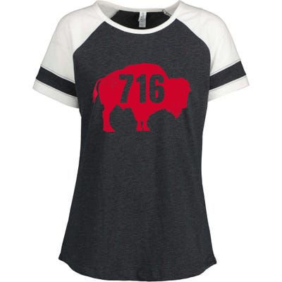 716 Area Code Buffalo New York Bflo Wny Meaningful Gift Enza Ladies Jersey Colorblock Tee