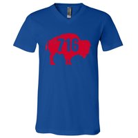 716 Area Code Buffalo New York Bflo Wny Meaningful Gift V-Neck T-Shirt