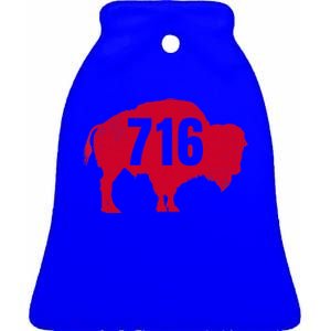 716 Area Code Buffalo New York Bflo Wny Meaningful Gift Ceramic Bell Ornament