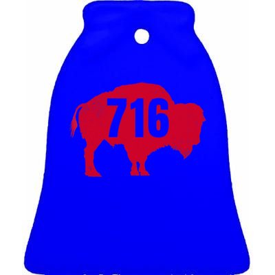 716 Area Code Buffalo New York Bflo Wny Meaningful Gift Ceramic Bell Ornament