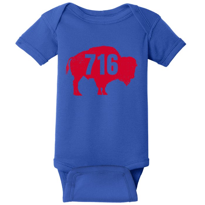 716 Area Code Buffalo New York Bflo Wny Meaningful Gift Baby Bodysuit