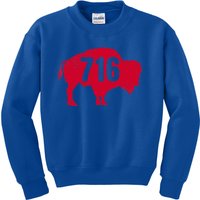 716 Area Code Buffalo New York Bflo Wny Meaningful Gift Kids Sweatshirt