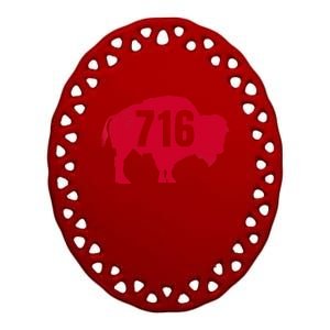 716 Area Code Buffalo New York Bflo Wny Meaningful Gift Ceramic Oval Ornament