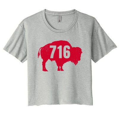 716 Area Code Buffalo New York Bflo Wny Meaningful Gift Women's Crop Top Tee