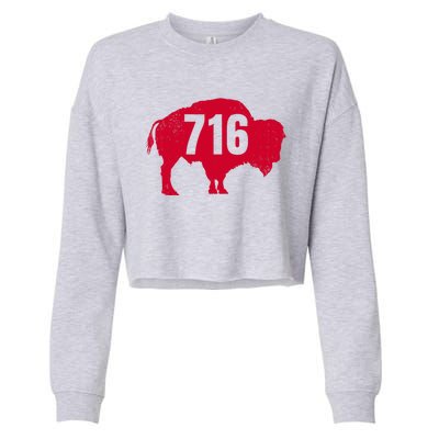 716 Area Code Buffalo New York Bflo Wny Meaningful Gift Cropped Pullover Crew