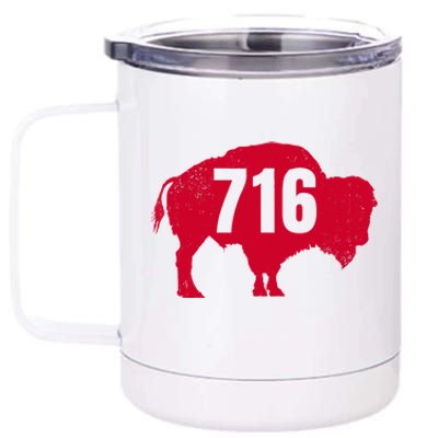 716 Area Code Buffalo New York Bflo Wny Meaningful Gift 12 oz Stainless Steel Tumbler Cup