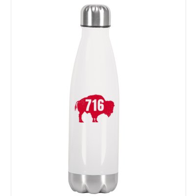 716 Area Code Buffalo New York Bflo Wny Meaningful Gift Stainless Steel Insulated Water Bottle