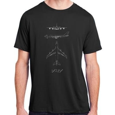 747 Aircraft Drawing Adult ChromaSoft Performance T-Shirt