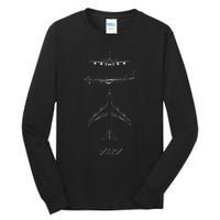 747 Aircraft Drawing Tall Long Sleeve T-Shirt