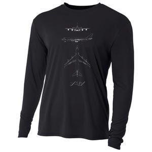 747 Aircraft Drawing Cooling Performance Long Sleeve Crew