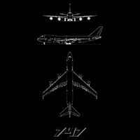 747 Aircraft drawing Cooling Performance Crew T-Shirt