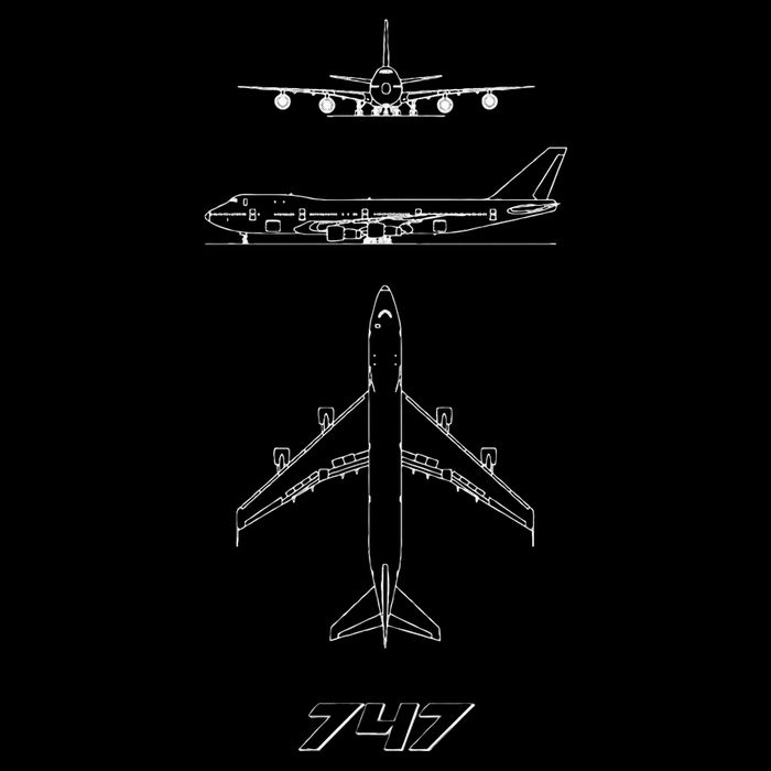 747 Aircraft drawing Bucket Hat