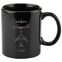 747 Aircraft drawing 11oz C Handle Ceramic Mug