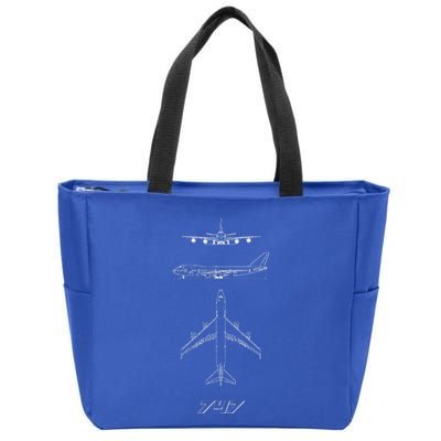 747 Aircraft drawing Zip Tote Bag