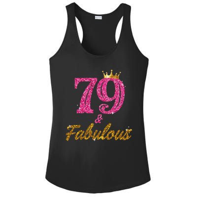 79 And Fabulous 79 Years Old Gifts For Women 79th Birthday Ladies PosiCharge Competitor Racerback Tank