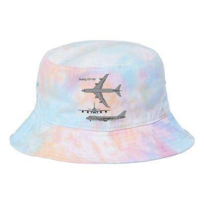 747 Airplane Hand Drawn Graphic Plane Tie Dye Newport Bucket Hat