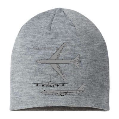 747 Airplane Hand Drawn Graphic Plane Sustainable Beanie