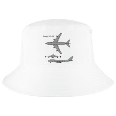 747 Airplane Hand Drawn Graphic Plane Cool Comfort Performance Bucket Hat