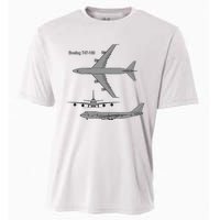 747 Airplane Hand Drawn Graphic Plane Cooling Performance Crew T-Shirt