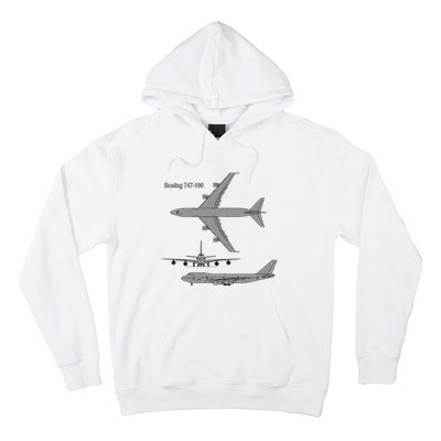 747 Airplane Hand Drawn Graphic Plane Hoodie