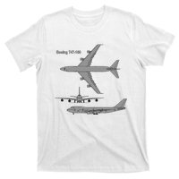 747 Airplane Hand Drawn Graphic Plane T-Shirt