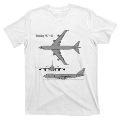 747 Airplane Hand Drawn Graphic Plane T-Shirt