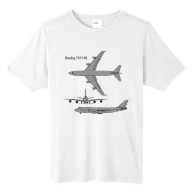 747 Airplane Hand Drawn Graphic Plane Tall Fusion ChromaSoft Performance T-Shirt