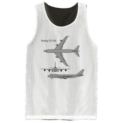 747 Airplane Hand Drawn Graphic Plane Mesh Reversible Basketball Jersey Tank