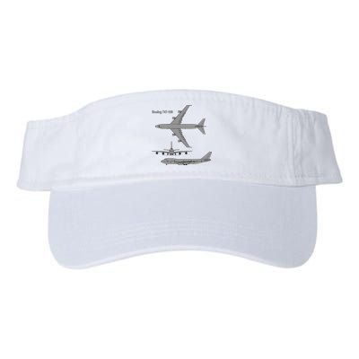 747 Airplane Hand Drawn Graphic Plane Valucap Bio-Washed Visor