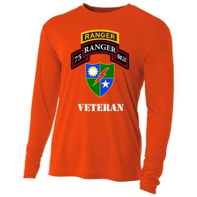 75th Army Ranger Gift Veteran White Gift Cooling Performance Long Sleeve Crew