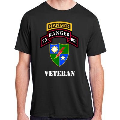 75th Army Ranger Gift Veteran White Gift Adult ChromaSoft Performance T-Shirt