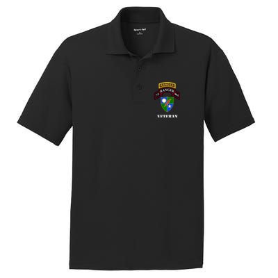 75th Army Ranger Gift Veteran White Gift PosiCharge RacerMesh Polo