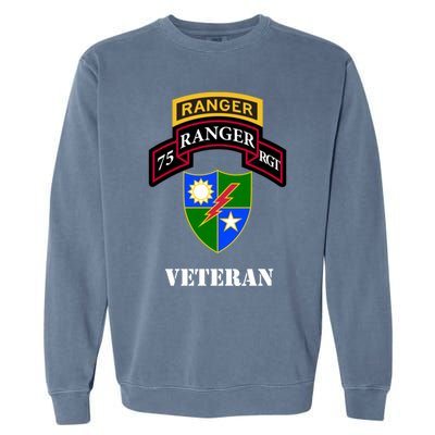 75th Army Ranger Gift Veteran White Gift Garment-Dyed Sweatshirt