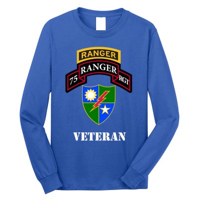 75th Army Ranger Gift Veteran White Gift Long Sleeve Shirt