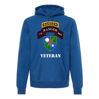 75th Army Ranger Gift Veteran White Gift Premium Hoodie