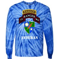 75th Army Ranger Gift Veteran White Gift Tie-Dye Long Sleeve Shirt