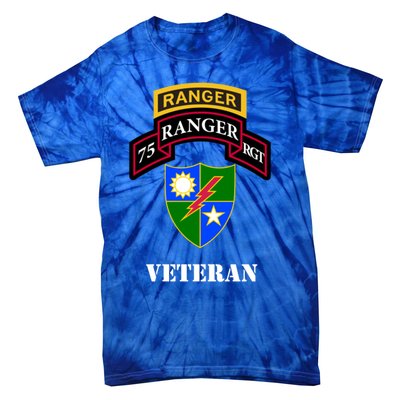 75th Army Ranger Gift Veteran White Gift Tie-Dye T-Shirt