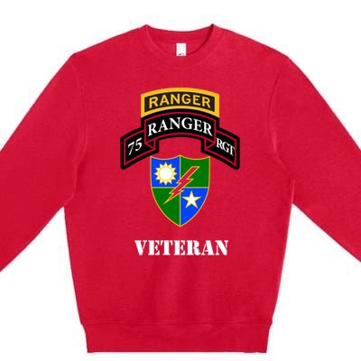 75th Army Ranger Gift Veteran White Gift Premium Crewneck Sweatshirt