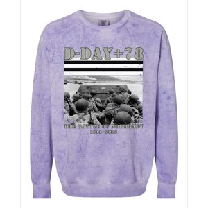 78th Anniversary Ww2 D Day Allied Landing France Gift Colorblast Crewneck Sweatshirt