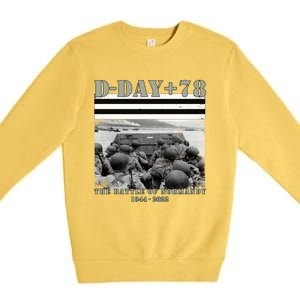 78th Anniversary Ww2 D Day Allied Landing France Gift Premium Crewneck Sweatshirt