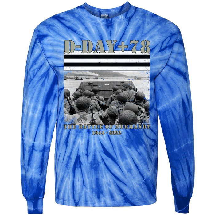 78th Anniversary Ww2 D Day Allied Landing France Gift Tie-Dye Long Sleeve Shirt