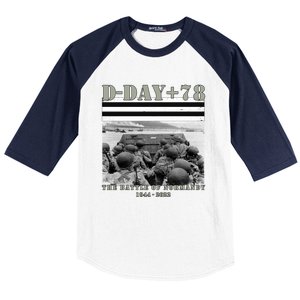 78th Anniversary Ww2 D Day Allied Landing France Gift Baseball Sleeve Shirt